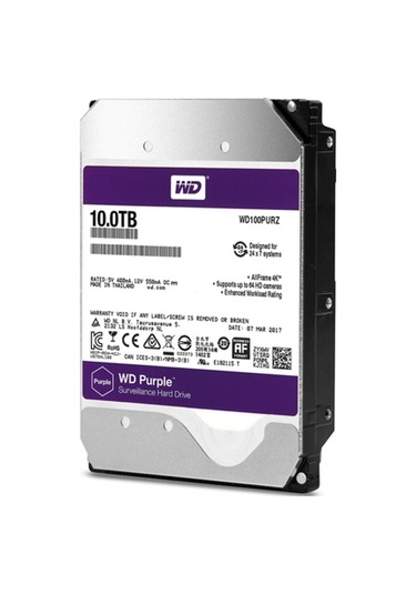 Wd 10Tb Purple 3.5 256Mb 7/24 Disk Wd100Purz