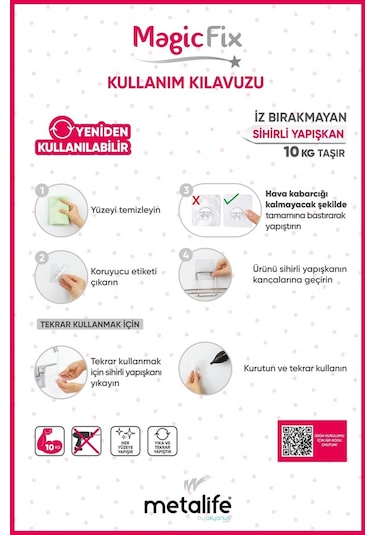 Okyanus Home Siyah Yapışkanlı Eko Magic Fix Sihirli Yapışkan Wc Kağıtlık