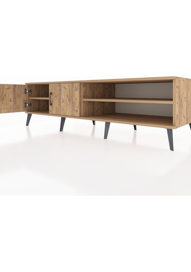 Kronos Tv Ünitesi 2 Raflı 2 Kapaklı 176x59x51 Çam-çam/çam Atlas Çam/atlas Çam