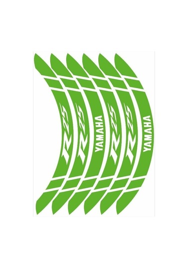 Florasan Yeşil Geniş Yamaha R25 Uyumlu 1 Set Jant Şeridi