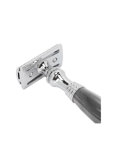 Eski Moda Tıraş Makinesi Tutucu Erkek Manuel Tıraş Bıçağı Tutucu Tıraş İçin Güvenli Tıraş Bıçağı Tutucu Gri