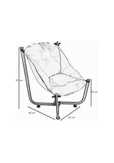 Katlanır Lüx Asma Minder Koltuk Cappuccino