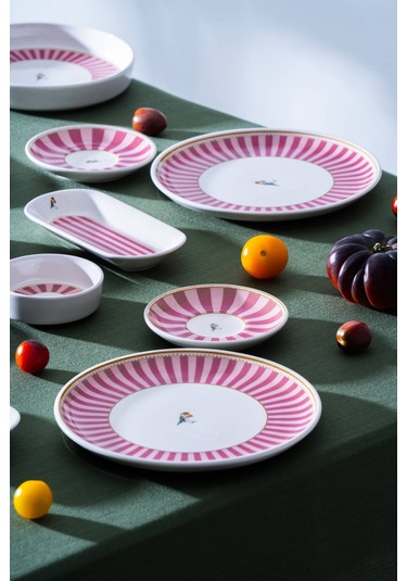 Birdie 6 Kişilik 21 Parça Kahvaltı Takımı Pembe