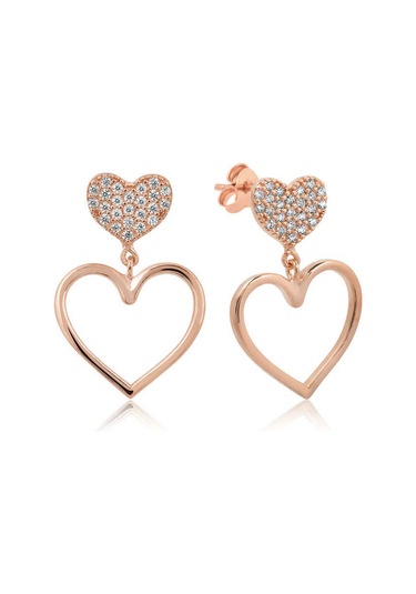 Gumush Gümüş Kalpli Bayan Küpe