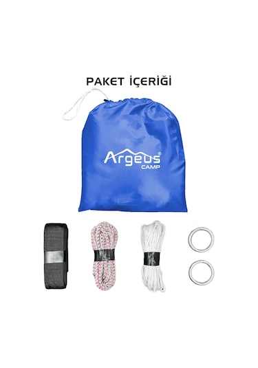Argeus Cibinlikli Kamp Hamağı Mavi Çok Renkli