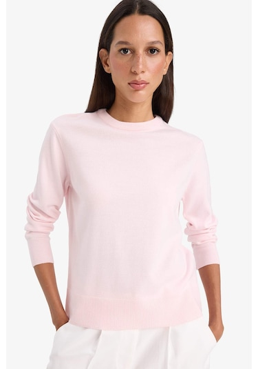 Defacto Relax Fit Bisiklet Yaka Triko Kazak C0058ax25wnpn648 Pembe Defacto Relax Fit Bisiklet Yaka Triko Kazak C0058ax25wnpn648 Pembe