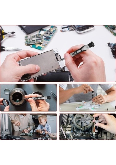 Dancemonkey 110 Adet Manyetik Tornavida Cep Telefonu Aracı Seti, Siyah