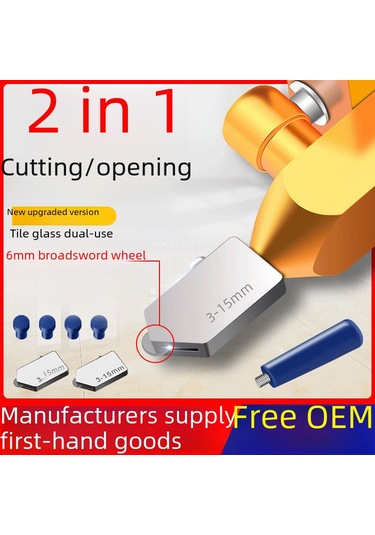 Aubyhe Cam Ve Seramik Kesici Seti: 3-15mm Kalınlıkta Kesim, El Tutulu Kayar Testere, 6mm Bıçak Tekerleği, Ev Ve Atölye İçin 2-in-1 Aracı