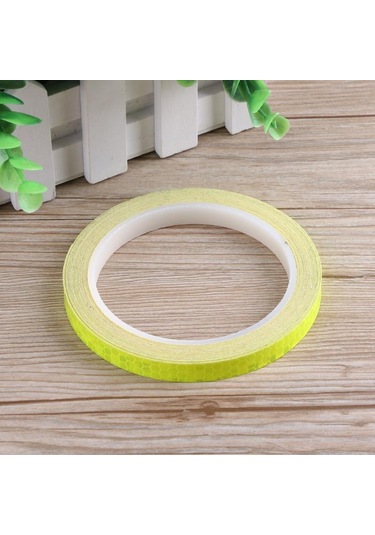 Siyah 8m 1cm Genişlik Dayanıklı Araba Gece Bisiklet Jant Su Geçirmez Aydınlık Araba Jant Bandı