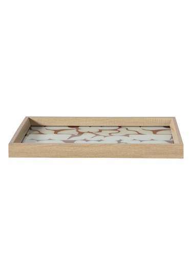Mudo Home Soft Brown Dekoratif Tepsi 31x42 Cm Bej