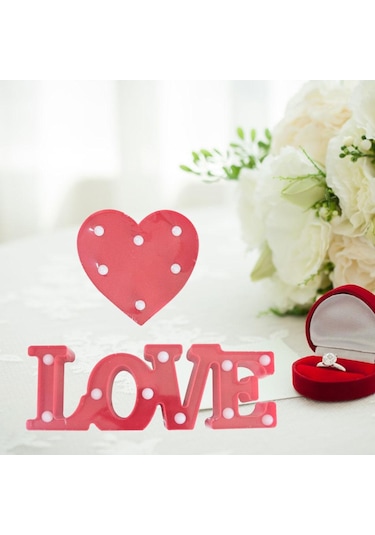 Homyl Led Lover Heart Light Sevgililer Günü Hediyesi Kırmızı Kırmızı
