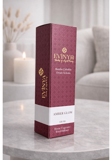 Amber Glow Bambu Çubuklu Oda Kokusu 120 Ml Sıcak & Premium Reed Diffuser Tarçın