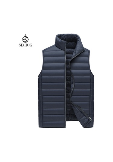 Bu Erkek Pamuklu Ceket Dış Katman, Sonbahar/kış İç Çamaşırı, Termal Çanta Veya Kolsuz Pamuklu Ceket Olarak Kullanıma Uygundur. Lacivert