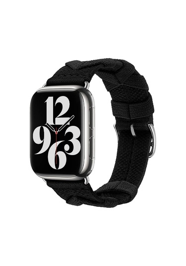 Noktaks İos Uyumlu Watch 7 45mm Kordon Krd-97 Sarmal Örgü Tasarımlı Kordon