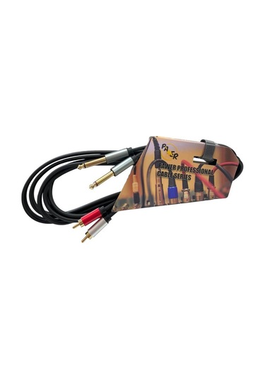 Pawer 2x 6.3mm - 2rca Metal Jaklı Kablo - 5metre