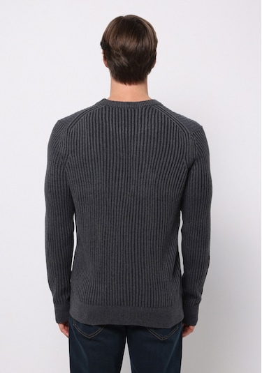 Colins Regular Fit Yuvarlak Yaka Jakarlı Erkek Lacivert Kazak Cl1076733 Q1.v2 Nav Lacivert