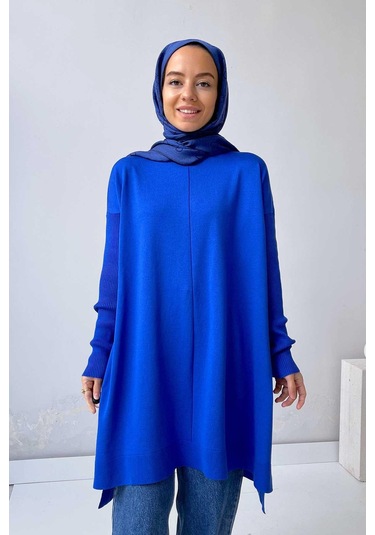Mira Merserize Tunik - Saks Mavi Saks Mavi