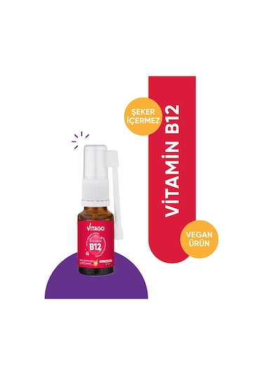 Vitago Prometilkobalamin Vitamin B6 İçeren Oral Sprey 10 ML