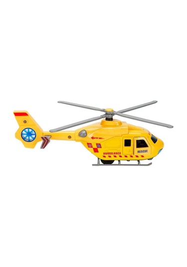 Sesli Ve Işıklı Çek Bırak Die Cast Helikopter - 20 Cm