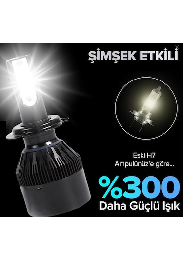Xenon H27 Led Araba Far Ampül Xenon Led Şimşek Etkili Lıght Seri