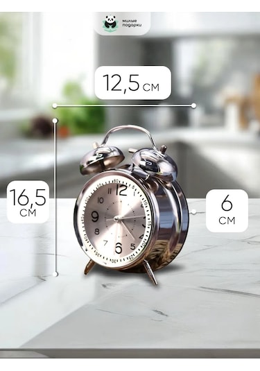 Milye Podarki Masaüstü Çalar Saat Pil İle Çalışır, Ev Dekorasyonu İçin. 191388906 Gri