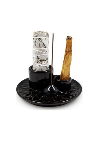 Palo Santo Çubukları Tutucu, Palo Santo Tütsü Çubukları İçin Çok Amaçlı El Yapımı Seramik Tütsülük, Yanma İçin Sage Tutucu, Meditasyon Yoga Odası İçin Küllük Tepsi - Mavi