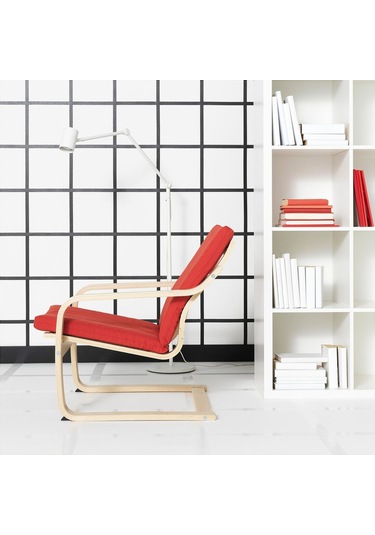 Sallanan Koltuk, Ekru-bej-vissle Kırmızı, Alçak Arkalıklı Beyaz