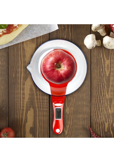 Kosona Küçük Ev Kullanıma Dijital Mutfak Terazi, Çıkarılabilir Kase, 3kg/1g Hassasiyet, Birim Dönüştürme, Kırmızı Pil Dahil Değil Çok Renkli