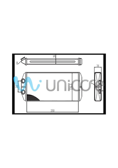 UNICORE BERLINGO PARTNER C4 KALORİFER RADYATÖRÜ 6448.Q6, 6448.S6