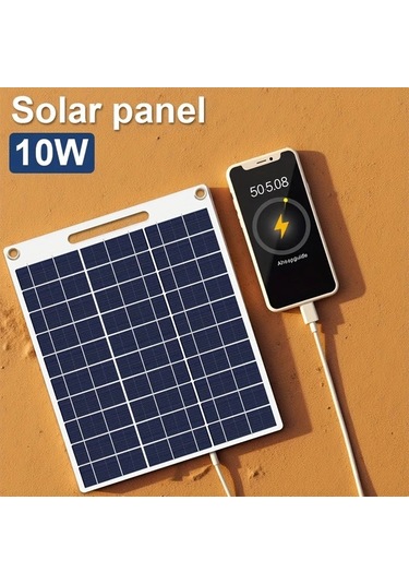 Xuweiwei Büyük Solar Panel - Usb Portlu Taşınabilir Şarj Cihazı Kamp Akıllı Telefon Tablet Fan