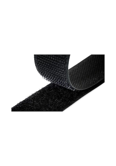 1 Mt Siyah Cırt Bant Yapışkanlı 2 Cm Genişlikde Cırt Cırt Bant