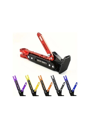 Chuangyinshop Siyah Evrensel Off-road Motosikletler İçin Ayarlanabilir Alüminyum Alaşım Motosiklet Yan Sehpası - Dayanıklı Ve Hafif