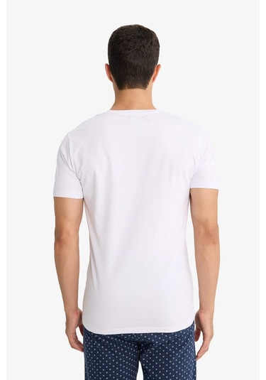 Defacto Slim Fit Dar Kesim V Yaka Üst D6187ax25wnwt34 Beyaz