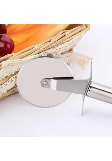 Jialan Paslanmaz Çelik Pizza Ve Hamur Kesici Büyük Boy