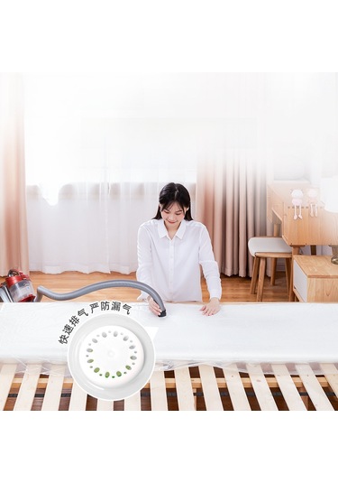 Qingmipy Büyük Boy Lastik Matras Vakumlu Depolama Çantası - Hacim Azaltıcı, Toz Koruyucu, Taşınabilir Ev Taşınma Ve Saklama Çantası 220x100cm