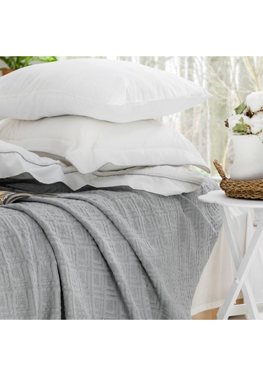 Schafer Home Kylie Yatak Örtüsü Nevresim Seti 7 Parça-gri Gri