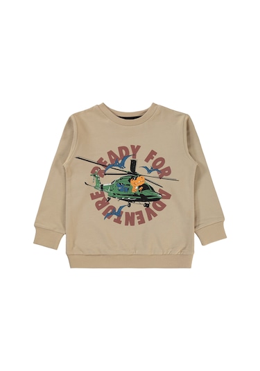 Civil Boys Erkek Çocuk Sweatshirt 2-5 Yaş Taş Rengi 19407408524w1