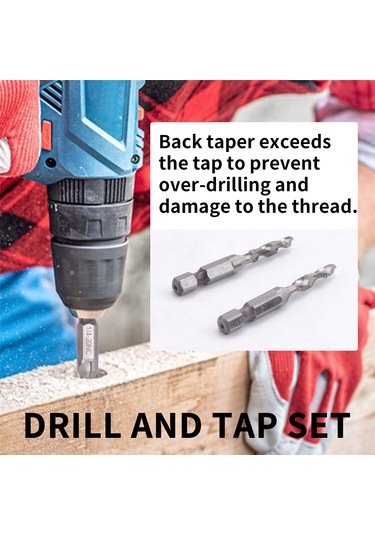 Parça Matkap Kılavuz Takımı Altıgen Şaftlı Sae Kombinasyon Matkap Ve Kılavuz Ucu Takımı