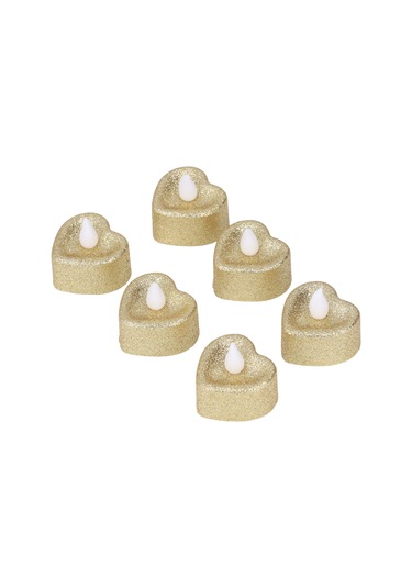 6 Lı Kalp Şekilli Led Mum - Yongtao A