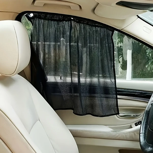 Gateesat 01 Emme Araç Güneşlik Siyah Yan Arka Cam Katlanır Izgara Isı Yalıtımı Seyahat