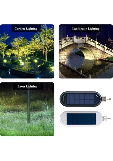 Leezsing Güneş Enerjili Led Bahçe Aydınlatma - 600 Lumen, Ip65 Su Geçirmez, 8-10 Saat Çalışma Siyah