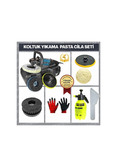 Profesyonel 6 Kademeli Devirli Koltuk Yıkama Polisaj Makinesi