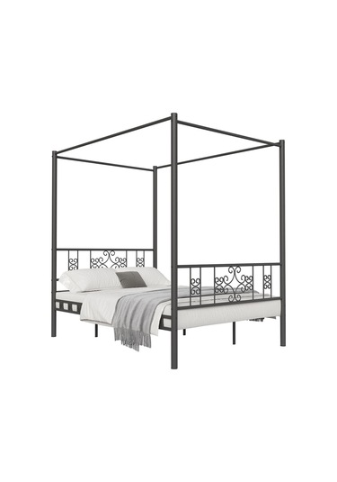 Argimo Stella Sultan Ferforje Siyah Metal Karyola 180x200 (Cibinliksiz)