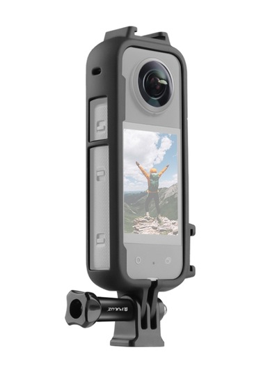 Springsun Puluz Panorama Kamera Koruyucu Çerçeve Video Kafesi Çift Soğuk Ayakkabı Tripod Adaptörü Montajlı Kamera Vlog Aksesuarları Insta360
