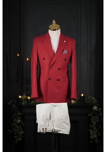 Sir Regular Fit Çift Yırtmaç Astarlı Erkek Kruvaze Tek Ceket 001