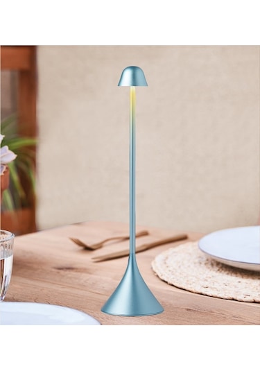 Lexon Steli Bell Led Masa Lambası Açık Mavi