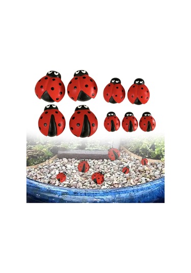 Suntek 9 Parça Uğur Böceği Heykeli Mikro Manzara Masaüstü