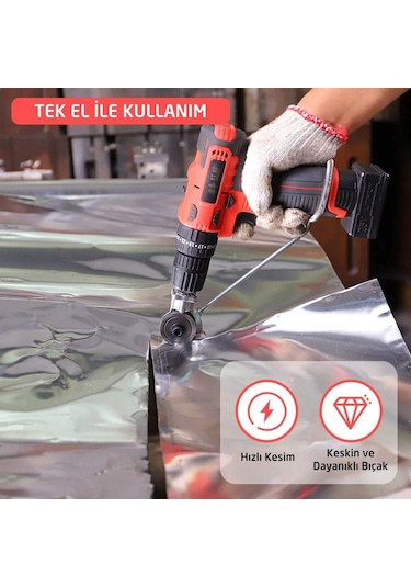 Rox 0185 Şarjlı Matkaplar İçin Metal Plaka Ve Sac Kesme Aparatı