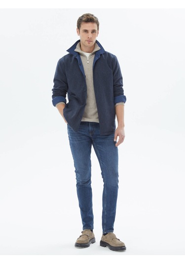 Lacivert Dokuma Mont Lacivert