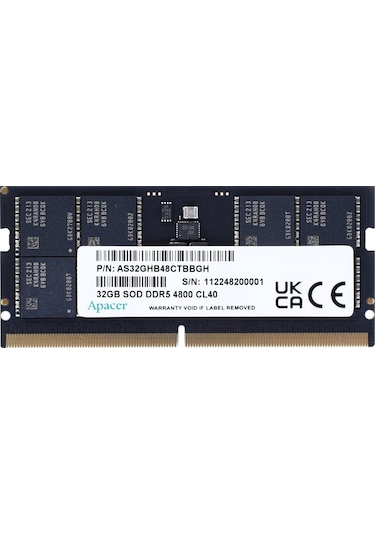 Apacer 16 Gb 1x16gb 5600mhz Sodımm Cl40 Ddr5 Notebook Ram Fs.16g2c.pkh